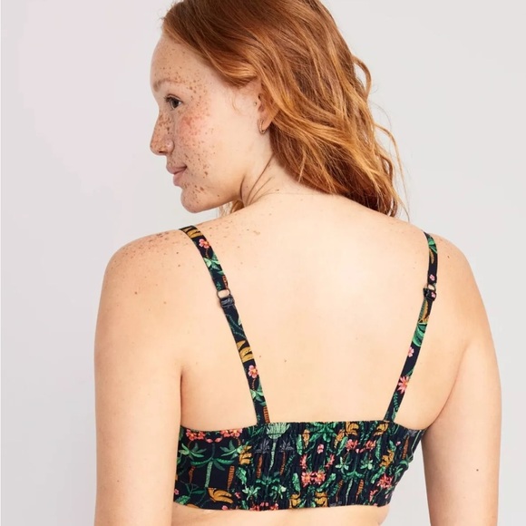 Old Navy Women’s Cross-Front Poplin Smocked Bralette Top Size XL - Picture 2 of 8